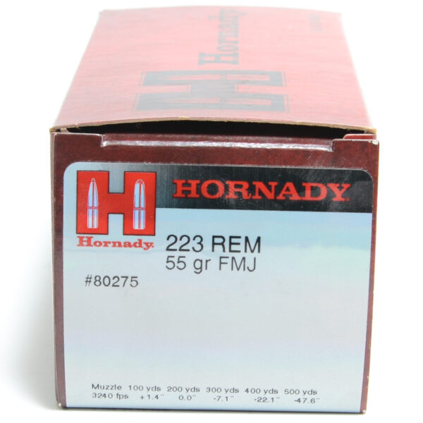 Hornady Ammo 223 55 Grain Full Metal Jacket Boat Tail (50)