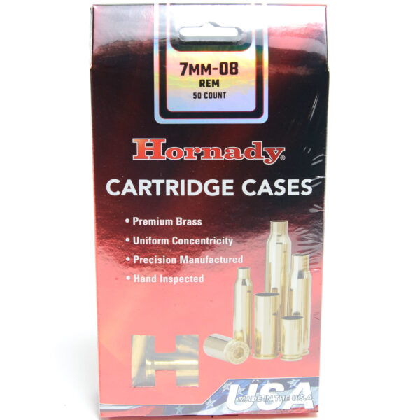 Hornady Brass Unprimed 7mm-08 Rem (50) 5/Cs