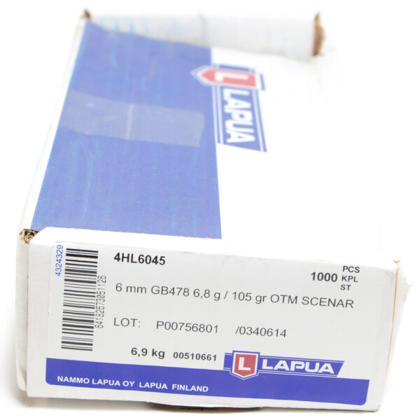 Lapua .243 / 6mm 105 Grain Hollow Point Boat Tail (1000)