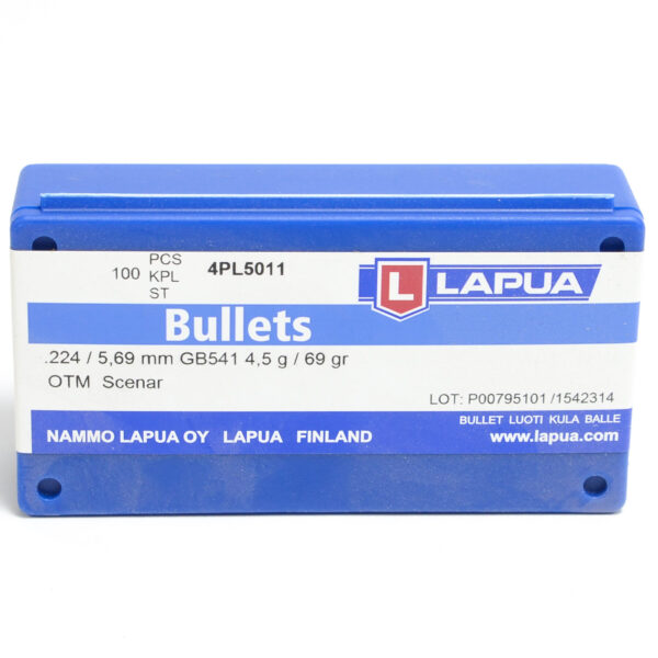 Lapua .224 / 22 69 Grain Hollow Point Boat Tail (100)