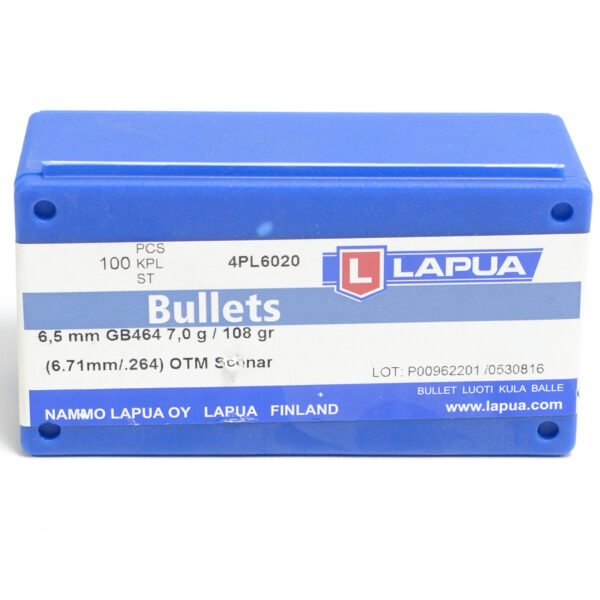 Lapua .264 / 6.5mm 108 Grain Hollow Point Boat Tail (100)