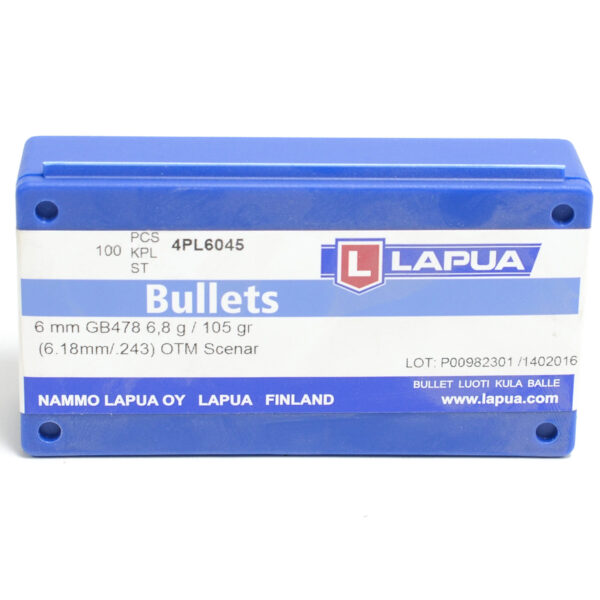 Lapua .243 / 6mm 105 Grain Hollow Point Boat Tail Scenar (100)