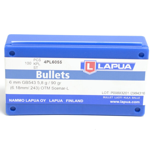 Lapua .243 / 6mm 90 Grain Hollow Point Boat Tail Scenar-L (100)