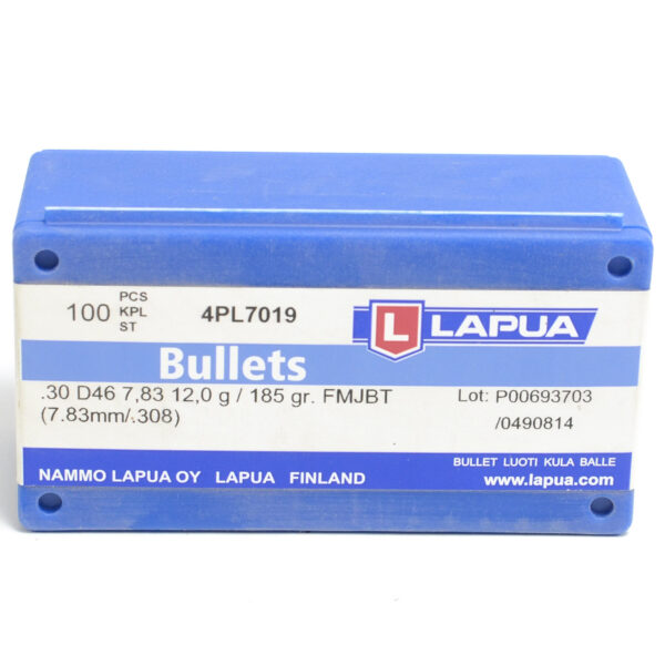 Lapua .308 / 30 185 Grain Full Metal Jacket Boat Tail (100)