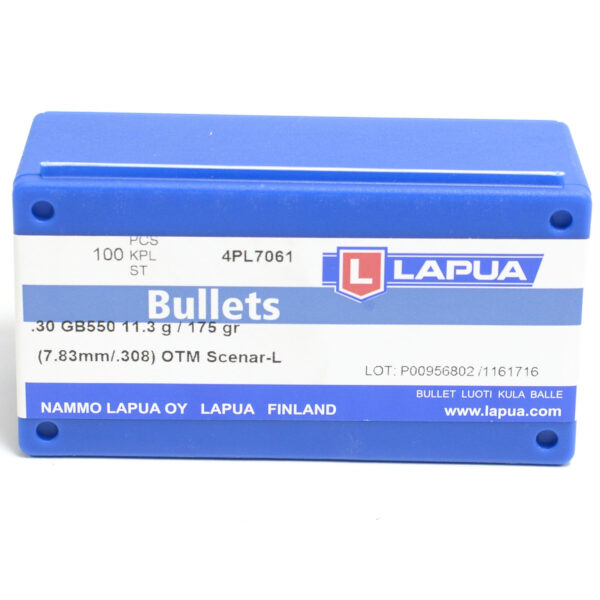 Lapua .308 / 30 175 Grain Hollow Point Boat Tail Scenar-L (100)