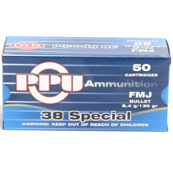 Prvi Ammo 38 Soft Point 130 Grain Full Metal Jacket (50) 10/Cs