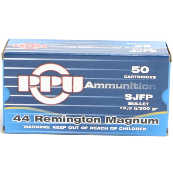 Prvi Ammo 44 Magnum 300 Grain Flat Point (50) 10/Cs