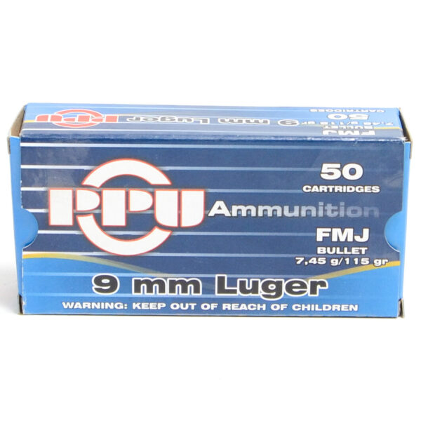 Prvi Ammo 9mm Luger 115 Grain Full Metal Jacket (50)