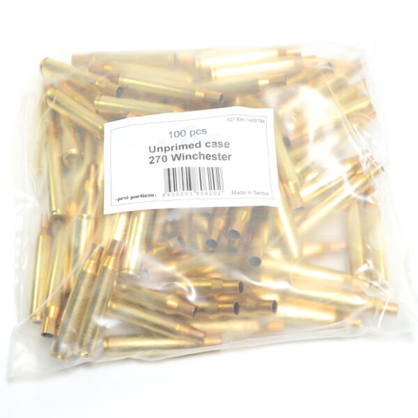 Prvi Partizian Unprimed Brass 270 Win (100)