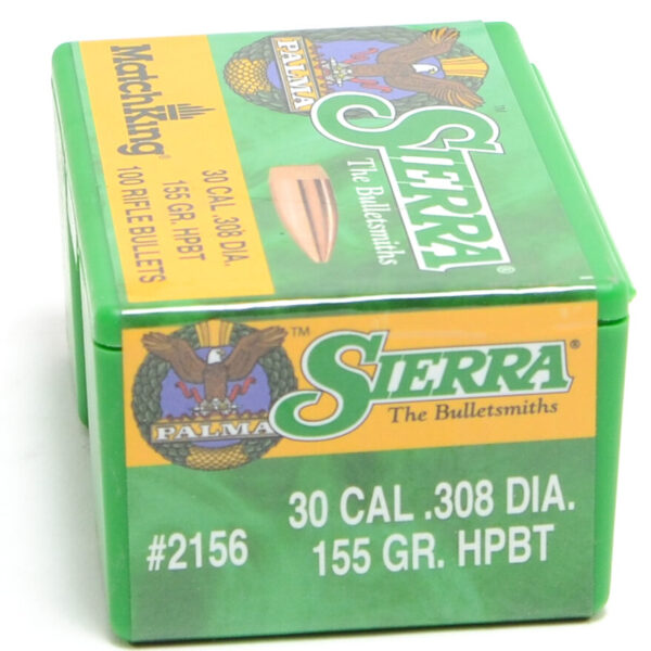 Sierra .308 / 30 155 Grain Hollow Point Boat Tail MatchKing Palma (100)