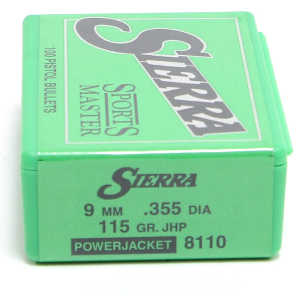 Sierra .355 / 9mm 115 Grain Jacketed Hollow Point (100)