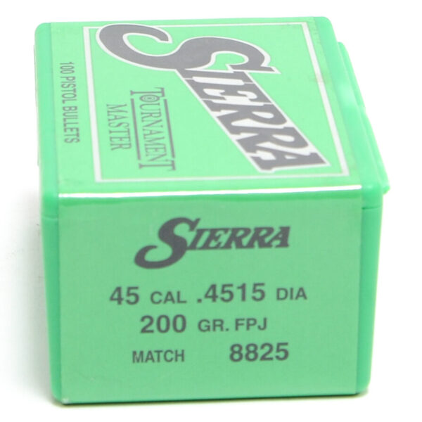 Sierra .4515 / 45 200 Grain Flat Point Jacketed Match (100)
