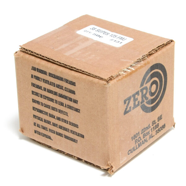 Zero .356 / 38 Super 125 Grain Full Metal Jacket (500)