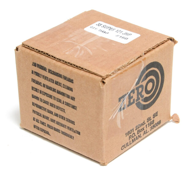 Zero .356 / 38 Super 121 Grain Jacketed Hollow Point (500)