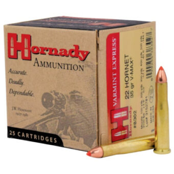 Hornady Superformance Ammunition 22 Hornet 35 Grain V-Max Polymer Tipped Box of 25