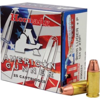 Hornady Ammunition 9mm Luger +P 124 Grain XTP Jacketed Hollow Point Box of 25