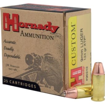 Hornady Ammunition 9mm Luger 124 Grain XTP Jacketed Hollow Point Box of 25