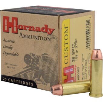Hornady Custom Ammunition 38 Special 158 Grain XTP Jacketed Hollow Point Box of 25