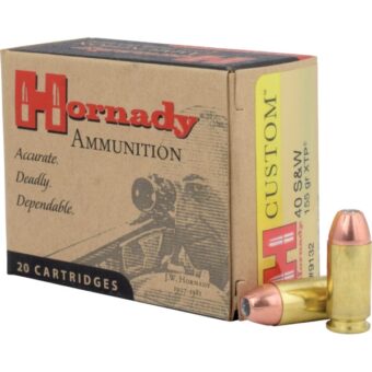 Hornady Custom Ammunition 40 S&W 155 Grain XTP Jacketed Hollow Point Box of 20