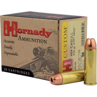 Hornady Custom Ammunition 454 Casull 240 Grain XTP Jacketed Hollow Point Box of 20