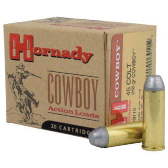 Hornady Cowboy Ammunition 45 Colt (Long Colt) 255 Grain Lead Round Nose Box of 20