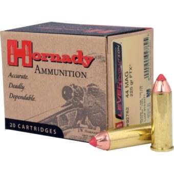 Hornady LEVERevolution Ammunition 44 Remington Magnum 225 Grain FTX Polymer Tipped Box of 20