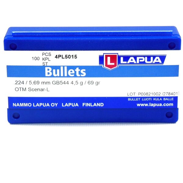 Lapua .224 / 22 69 Grain Hollow Point Boat Tail Scenar-L (100)