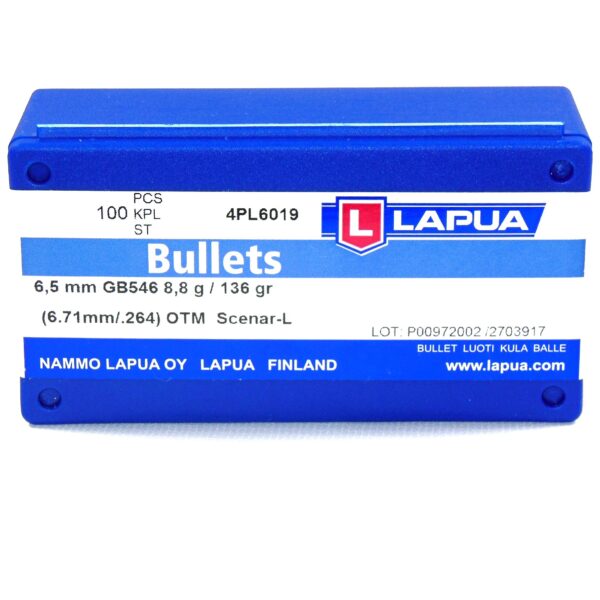 Lapua .264 / 6.5mm 136 Grain Hollow Point Boat Tail Scenar-L (100)