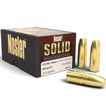 Nosler .475 / 480 500 Grain Flat Point Dangerous Game Solid (25)