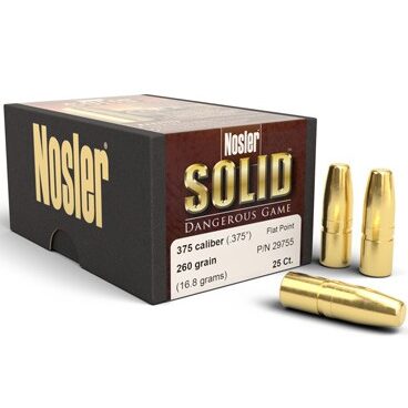 Nosler .375 / 36 260 Grain Flat Point Dangerous Game Solid (25)