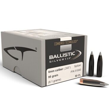 Nosler .243 / 6mm 95 Grain Spitzer Point Ballistic Silvertip (Combined Technology) (50)