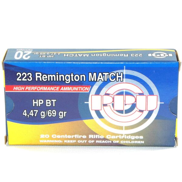 Prvi Ammo 223 Rem 69 Grain Hollow Point Boat Tail Match (20)