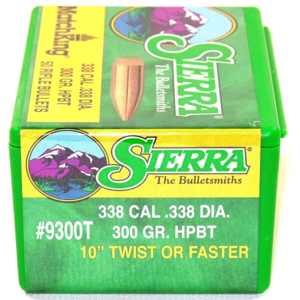 Sierra .338 / 338 300 Grain Hollow Point Boat Tail MatchKing (50)