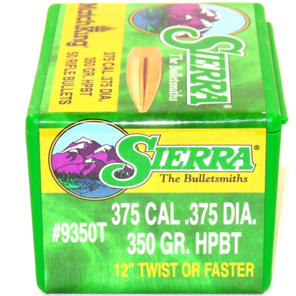 Sierra .375 / 36 350 Grain Hollow Point Boat Tail Match (50)