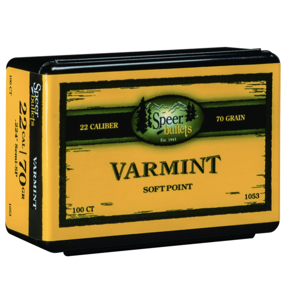Speer .224 / 22 70 Grain Semi Grain Spitzer Soft Point (100)