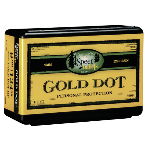 Speer .355 / 9mm 124 Grain Gold Dot Hollow Point (100)