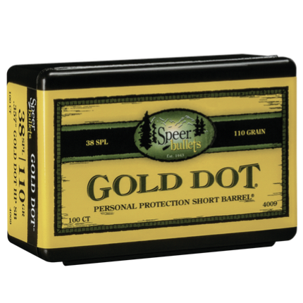 Speer .357 / 38 110 Grain Gold Dot Hollow Point (100)