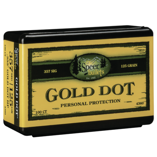 Speer .355 / 357 Sig 125 Grain Gold Dot Hollow Point (100)
