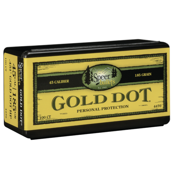 Speer .451 /45 185 Grain Gold Dot Hollow Point (100)