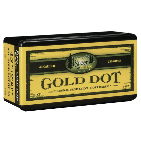 Speer .451 / 45 230 Grain Gold Dot Hollow Point Short Brl (100)