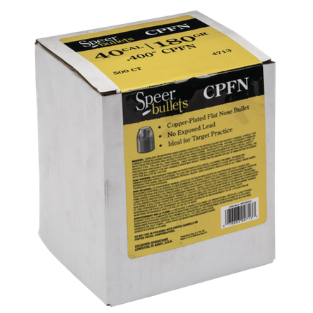 Speer .400 / 40-10mm 180 Grain Copper Platted Flat Nose (500)