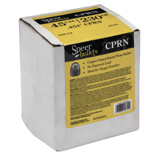 Speer .451 / 45 230 Grain Copper Platted Round Nose (500)
