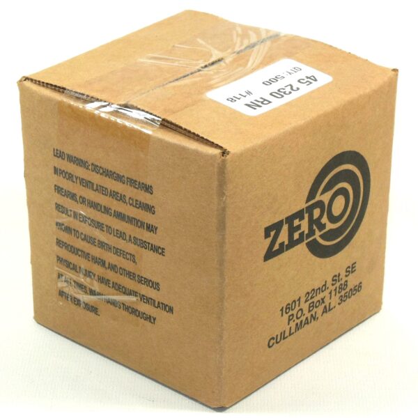 Zero .452 / 45 Acp 230 Grain Round Nose (500) Lead