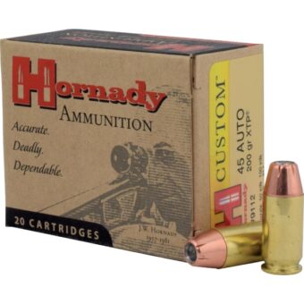 Hornady Custom Ammunition 45 ACP 200 Grain XTP Jacketed Hollow Point Box of 20