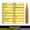 Berger Hybrid Target Bullets .308 Diameter (30 Caliber/7.62mm) 208 Grain Open Tip Match - Image 2