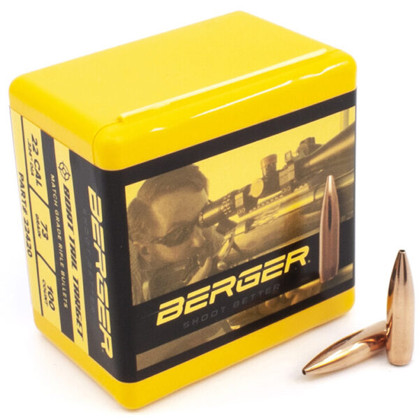 Berger .224 / 22 73 Grain Match Target Boat Tail (100)