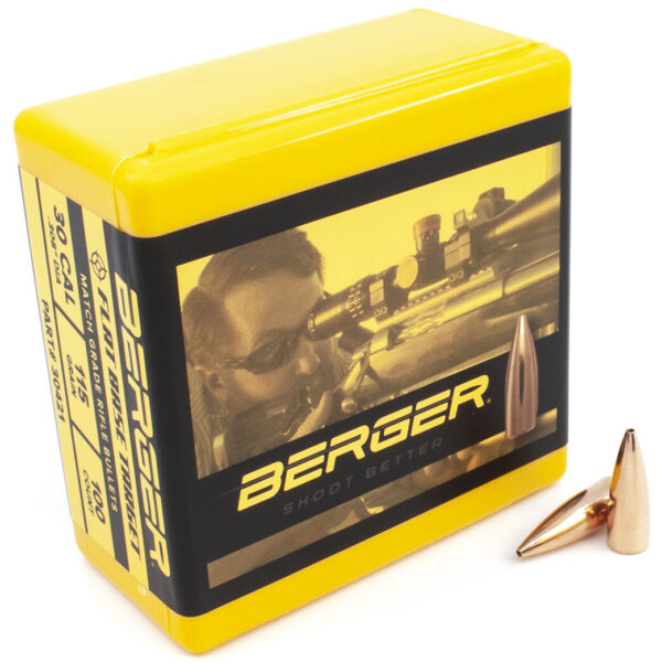 Berger .308 / 30 115 Grain Match Target Flat Base (100)