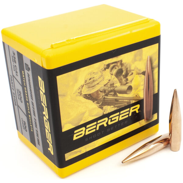 Berger .338 / 338 300 Grain Hybrid Open Tip Match Tactical (100)