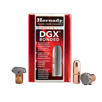 Hornady DGX Bonded Bullets 0.41 (450-400 Nitro Express) 400 Grain Jacketed Flat Nose Box of 50