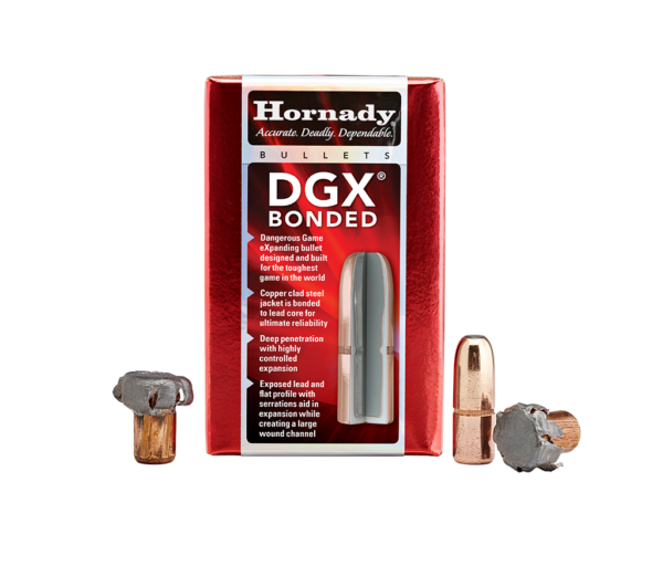 Hornady DGX Bonded Bullets 0.41 (450-400 Nitro Express) 400 Grain Jacketed Flat Nose Box of 50